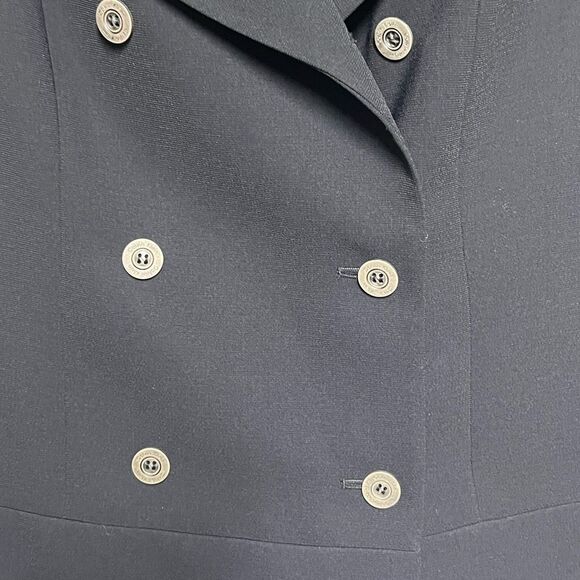 NWT Calvin Klein Womens Navy Double Breasted Cropped Skirt Suit Sz 6 - Picture 2 of 7